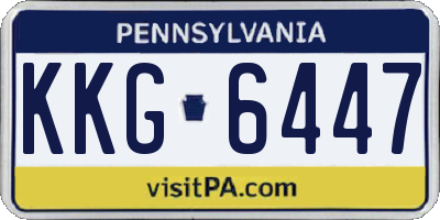 PA license plate KKG6447