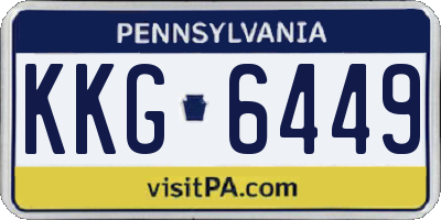 PA license plate KKG6449