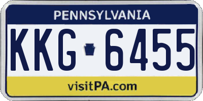 PA license plate KKG6455