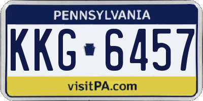 PA license plate KKG6457