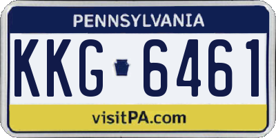 PA license plate KKG6461
