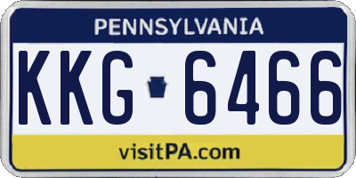 PA license plate KKG6466