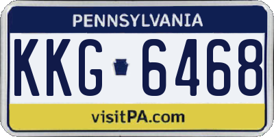 PA license plate KKG6468