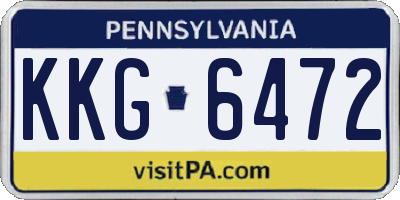 PA license plate KKG6472