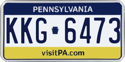 PA license plate KKG6473
