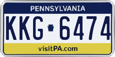 PA license plate KKG6474