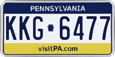 PA license plate KKG6477