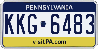 PA license plate KKG6483