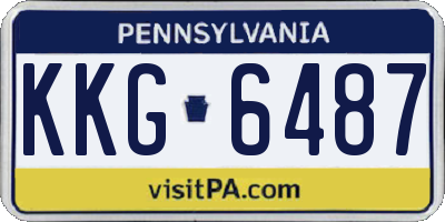 PA license plate KKG6487