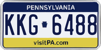 PA license plate KKG6488