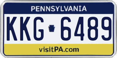 PA license plate KKG6489