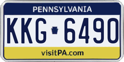 PA license plate KKG6490