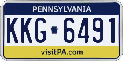 PA license plate KKG6491