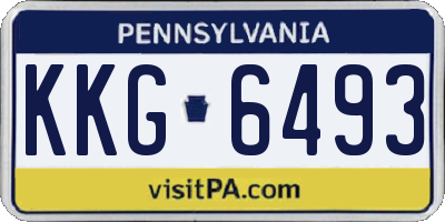 PA license plate KKG6493