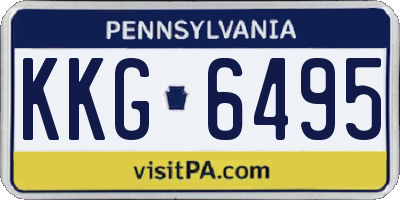 PA license plate KKG6495