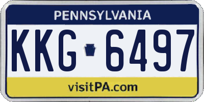 PA license plate KKG6497