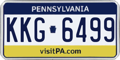 PA license plate KKG6499
