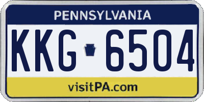 PA license plate KKG6504