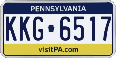 PA license plate KKG6517