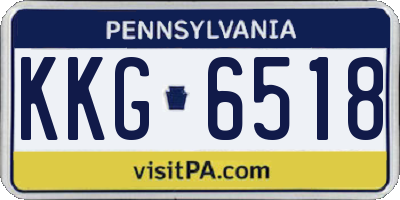 PA license plate KKG6518