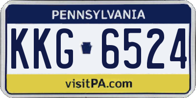 PA license plate KKG6524