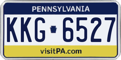 PA license plate KKG6527