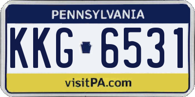 PA license plate KKG6531
