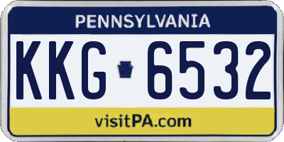 PA license plate KKG6532