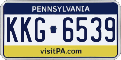 PA license plate KKG6539