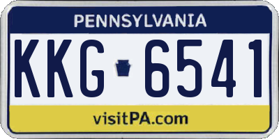 PA license plate KKG6541