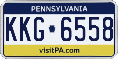 PA license plate KKG6558