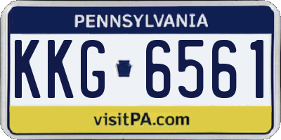 PA license plate KKG6561