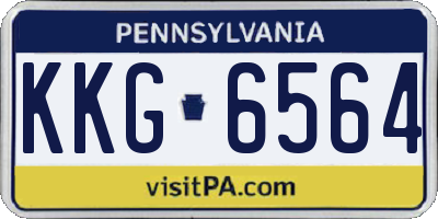 PA license plate KKG6564