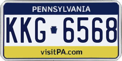 PA license plate KKG6568