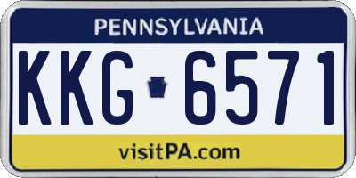 PA license plate KKG6571