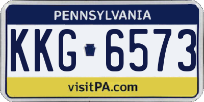PA license plate KKG6573