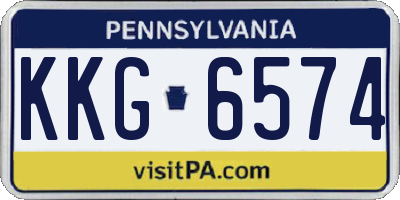 PA license plate KKG6574