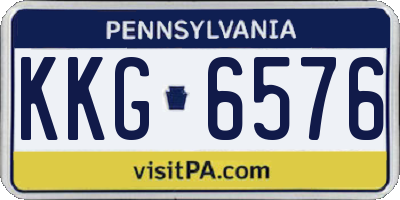 PA license plate KKG6576