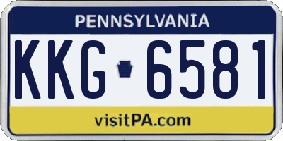PA license plate KKG6581