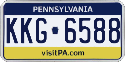 PA license plate KKG6588