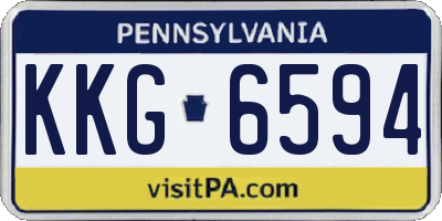 PA license plate KKG6594