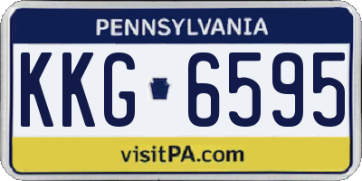 PA license plate KKG6595
