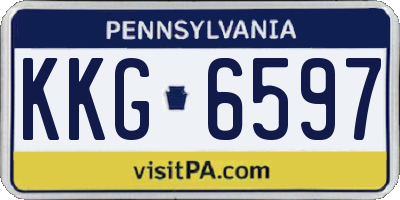 PA license plate KKG6597