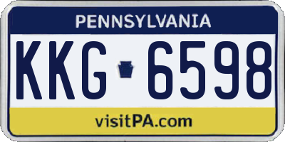 PA license plate KKG6598
