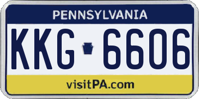 PA license plate KKG6606
