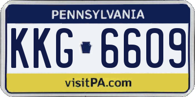 PA license plate KKG6609