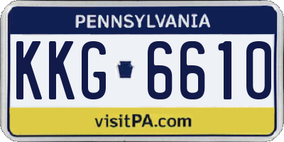 PA license plate KKG6610