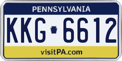 PA license plate KKG6612