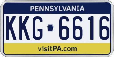 PA license plate KKG6616