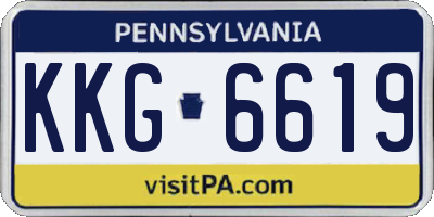 PA license plate KKG6619